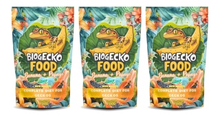 BioGecko Food Banana & Papaya 300g pokarm dla gekonów orzęsionych i innych jaszczurek BANAN + PAPAYA +OWADY