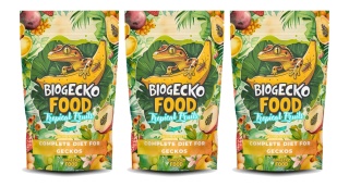 BioGecko Food Banan & Owoce Tropikalne 300g pokarm dla gekonów orzęsionych i innych jaszczurek BANAN + OWOCE TROPIKALNE +OWADY