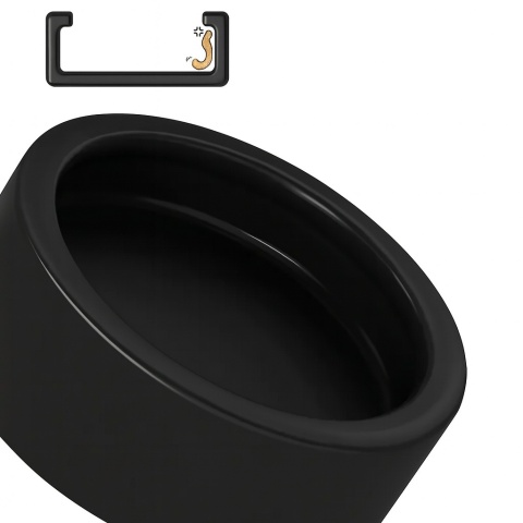 EXO PLANET Miska ceramiczna antyucieczkowa czarna L - 235ml