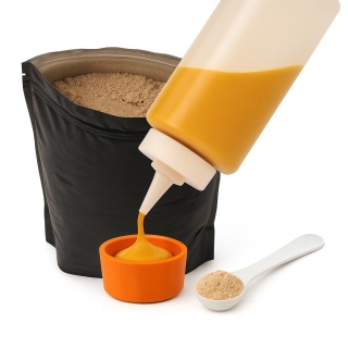 Gecko Nutrition Zestaw: Banan 100g + Butelka do wyciskania pokarmów 230ml + Łyżeczka-miarka MiniSpoon