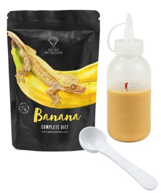 Gecko Nutrition Banana 50g + Butelka do wyciskania pokarmów 100ml + Łyżeczka-miarka MiniSppn