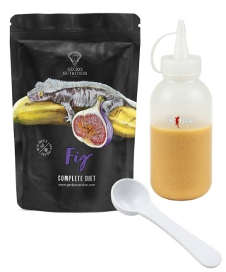 Gecko Nutrition Figa 50g + Butelka do wyciskania pokarmów 100ml + Łyżeczka-miarka MiniSppn